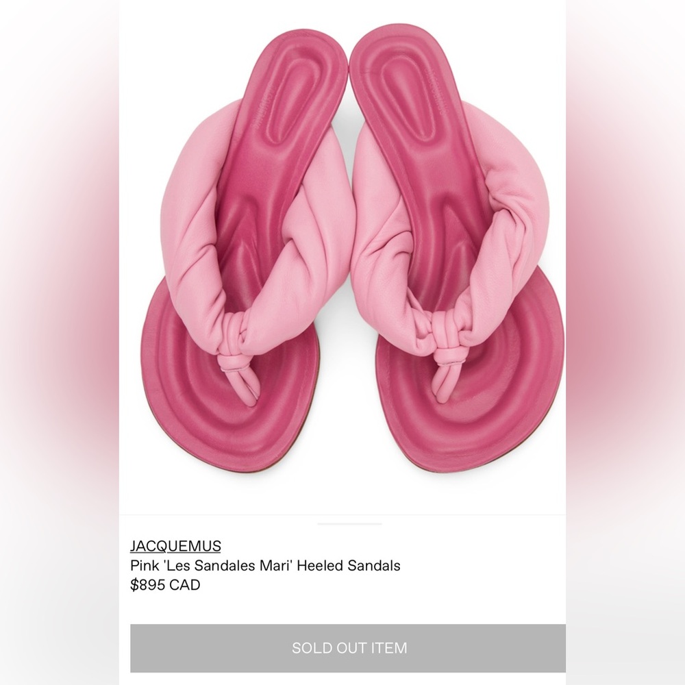JACQUEMUS Pink 'Les Sandales Heeled